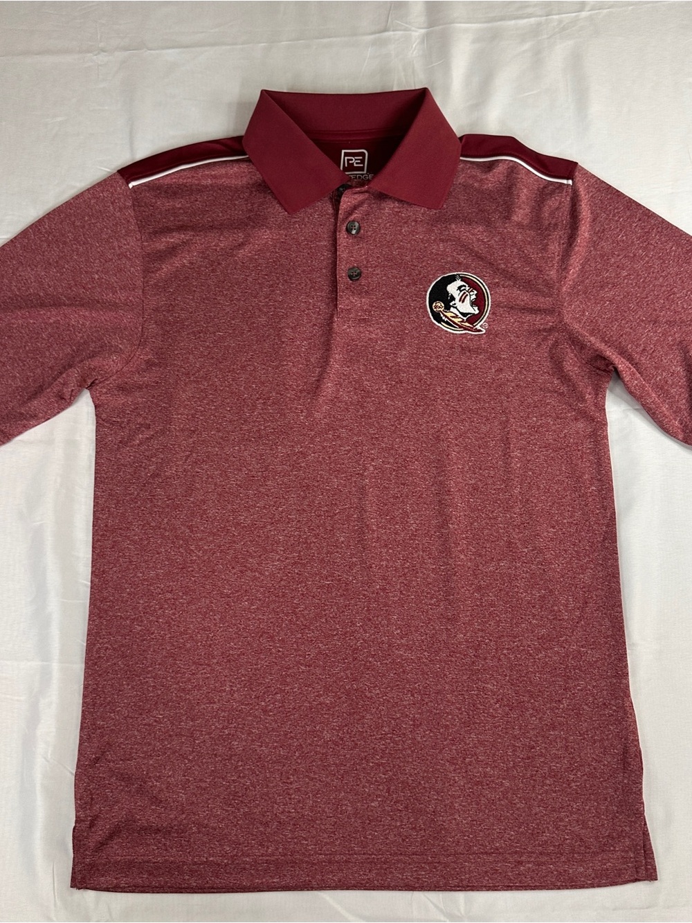 Mens Florida State Seminoles Proedge Polo Shirt Size S - Garnett/Heathered - 538